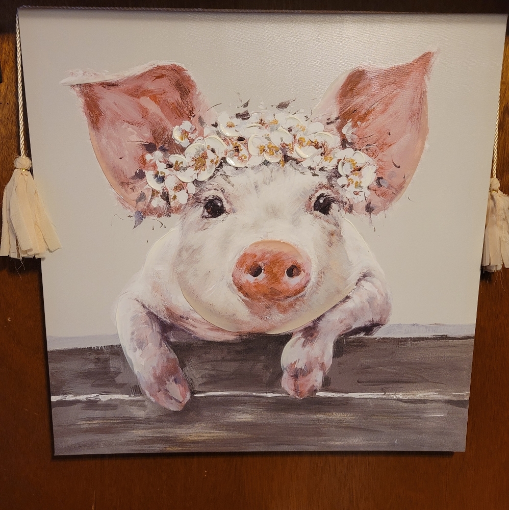 Painted Pig Canvas